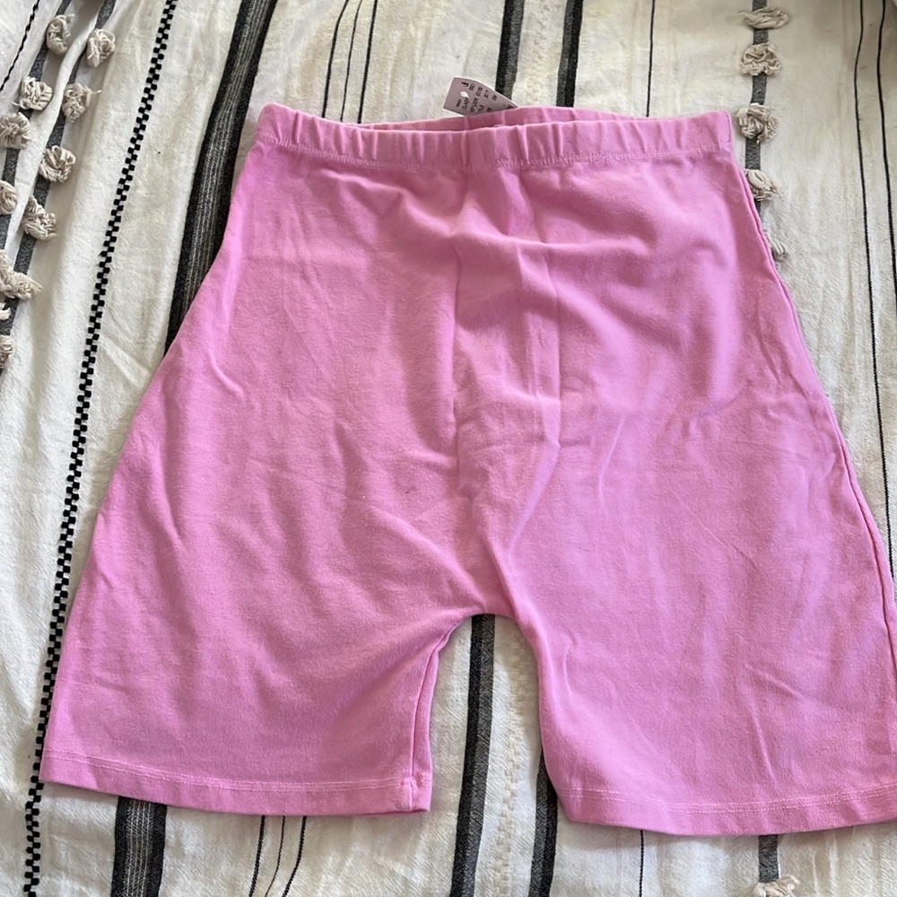 Pink biker shorts